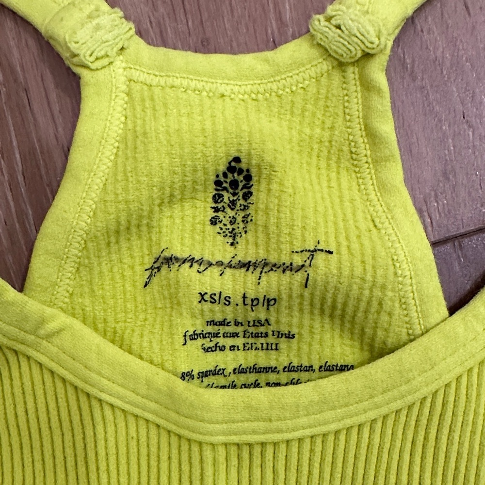 Free People Lemon Ribbed Tank - Picture 2 of 5